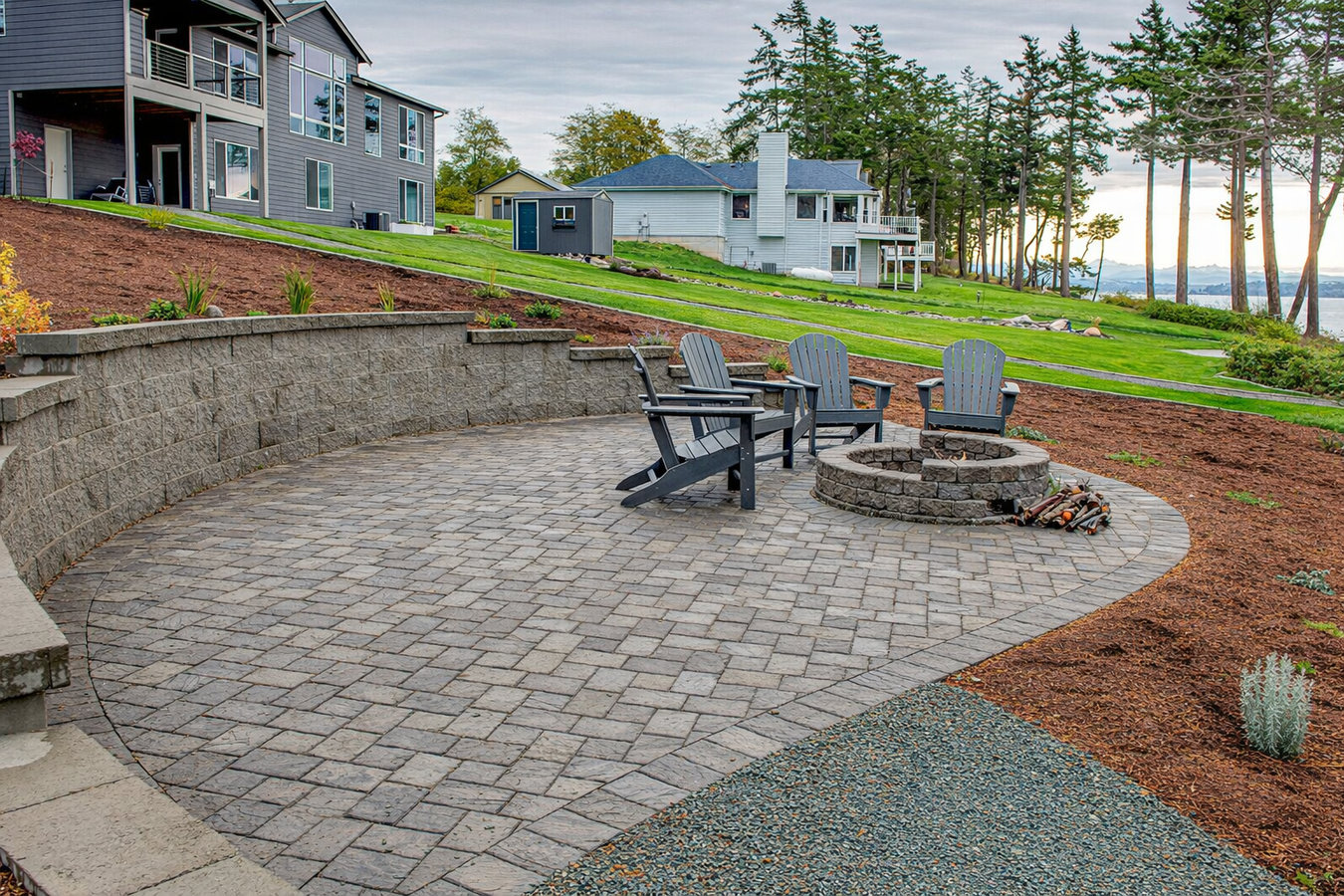 Concrete patio construction